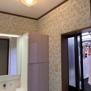 鹿児島市 洗面台リフォーム “収納たっぷりな洗面台になりました!