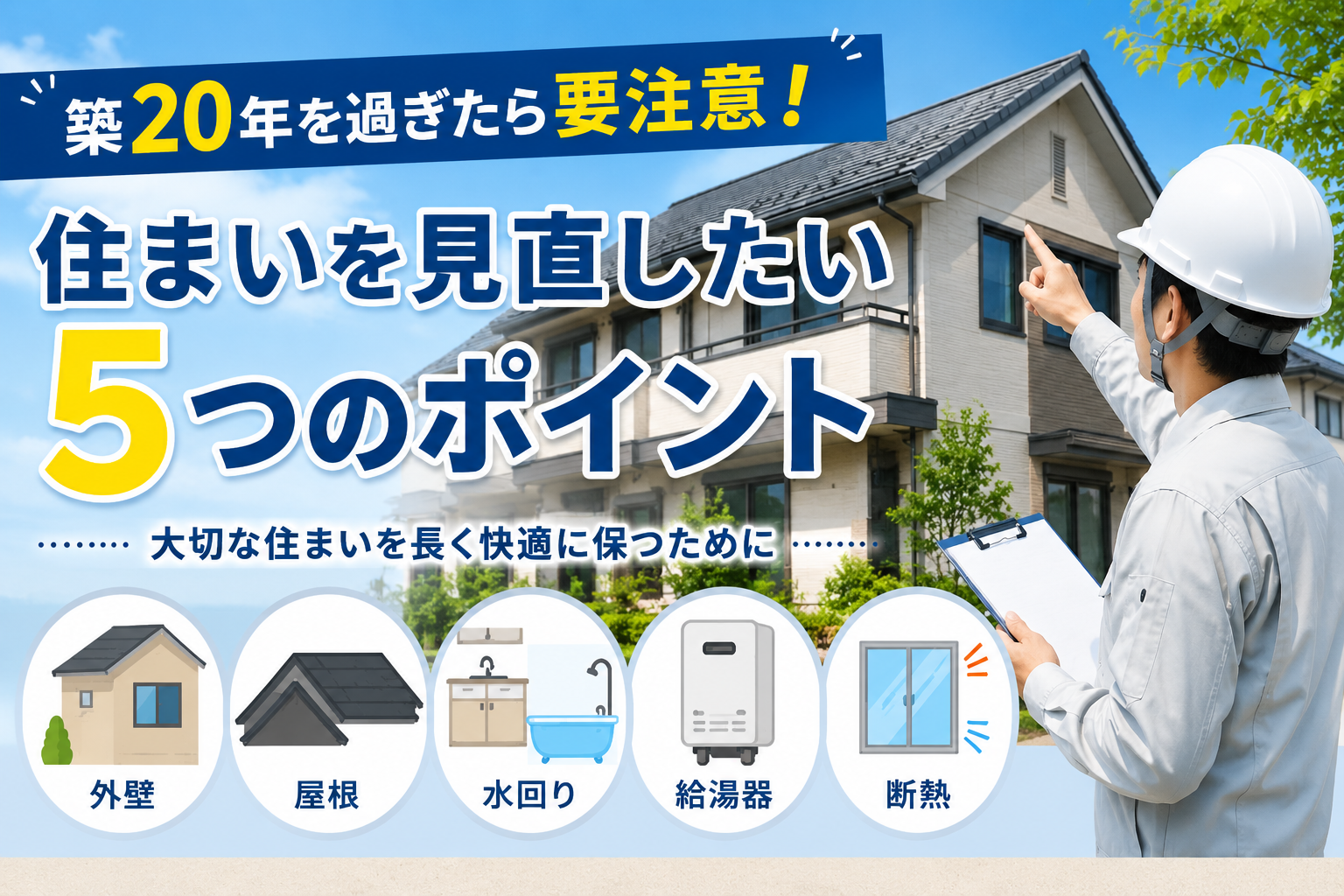 築20年を過ぎたら見直したい住まいのポイントをご紹介！