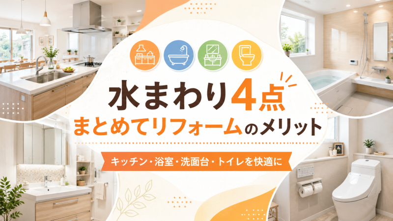 水まわり4点をまとめてリフォームするメリットとは？