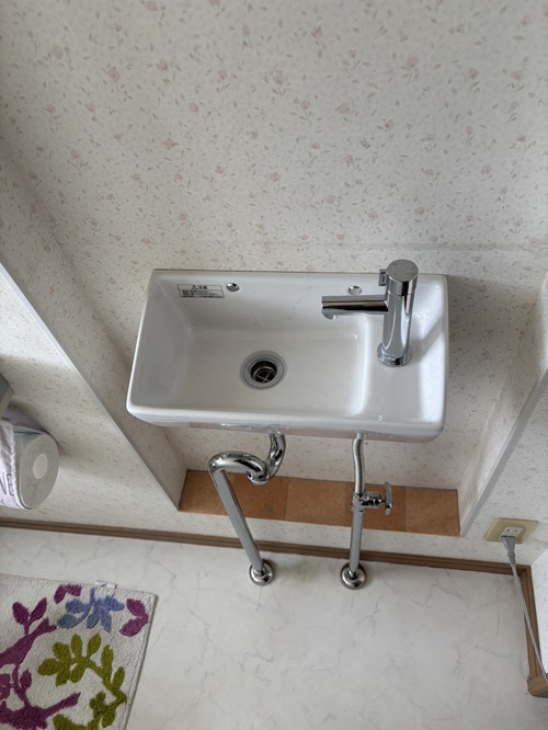 トイレ手洗い器交換：鹿児島市