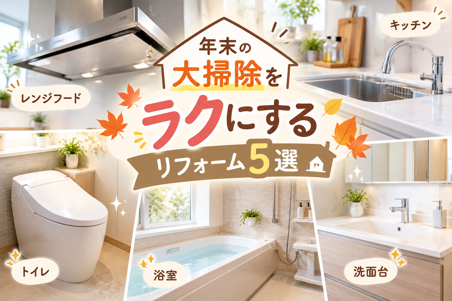 年末の大掃除をラクに! お掃除しやすいリフォーム5選